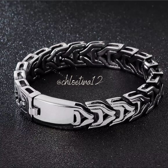 Men’s Thick Biker Chain Bracelet - Picture 1 of 7